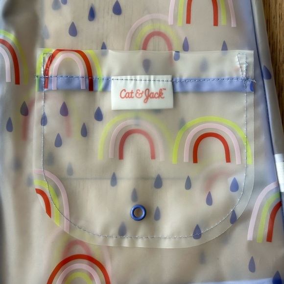 Cat & Jack Translucent Rainbow Rain Jacket size 4T - Picture 4 of 10